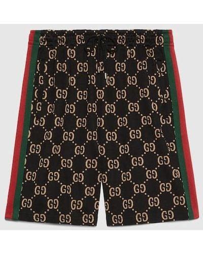 black gucci shorts mens|men's Gucci cotton gg shorts.